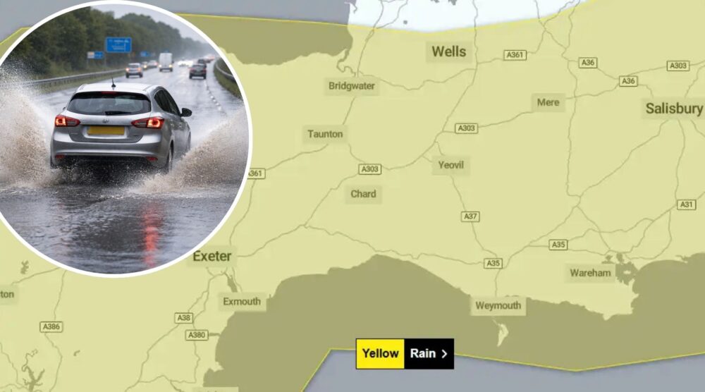 More heavy rain is set to batter Somerset in the coming days. Picture: Met Office