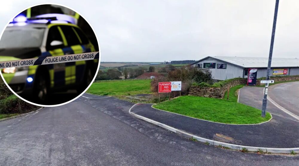 A man's body was found in a car at the Helston Business Park, in Cornwall. Picture: Google