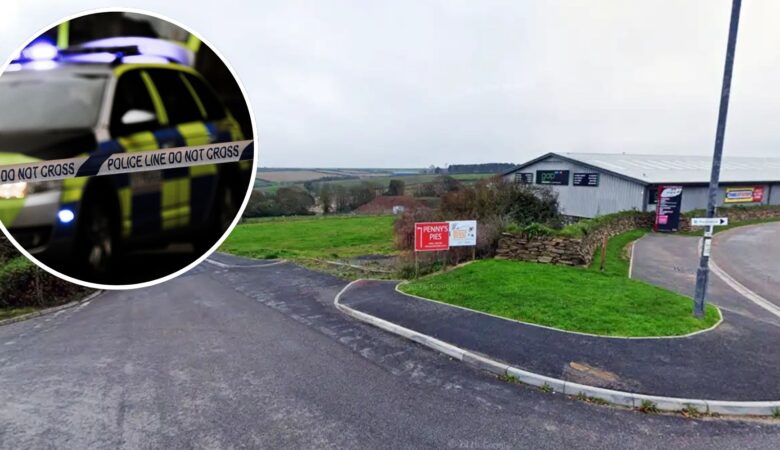 A man's body was found in a car at the Helston Business Park, in Cornwall. Picture: Google