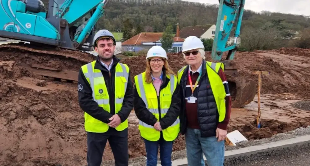 The groups involved gathered to mark the start of work in Weston