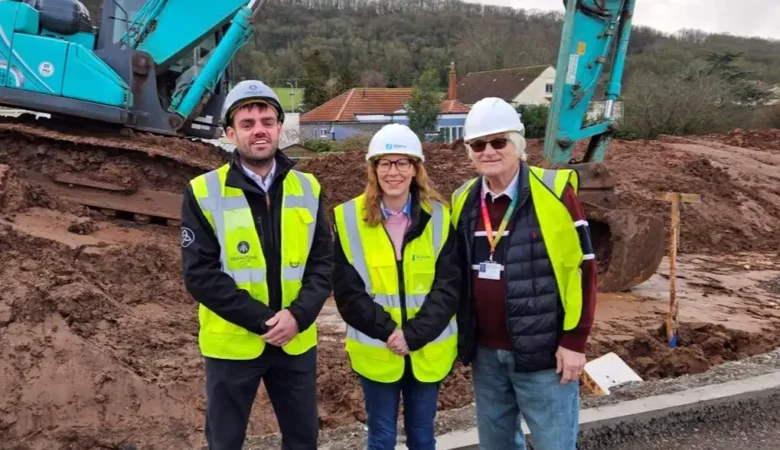 The groups involved gathered to mark the start of work in Weston