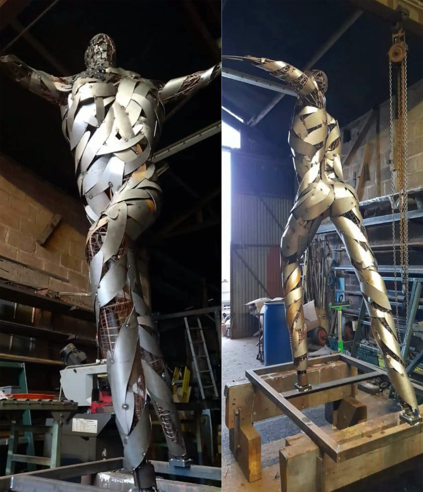 Prototypes were created of a Willow Man made from metal... Picture: Somerset Council/NH/WSP