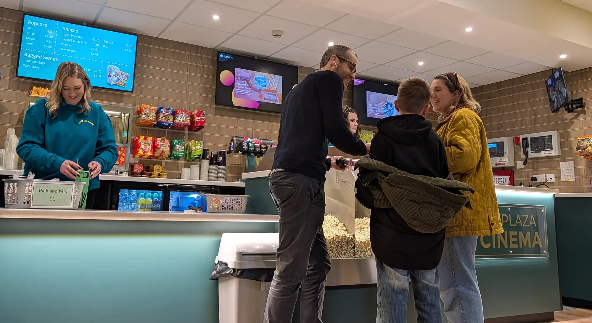 The first cinemagoers at The Plaza, in Wincanton. Picture: Paul Jones/Somerset Leveller