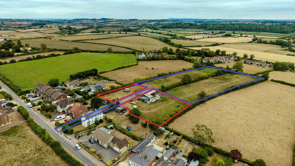 Plans for two two-bed homes on the land at Milborne Port have been submitted to Somerset Council. Picture: GTH
