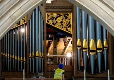 Around 4,000 pipes have been removed from the Wells Cathedral Grand Organ