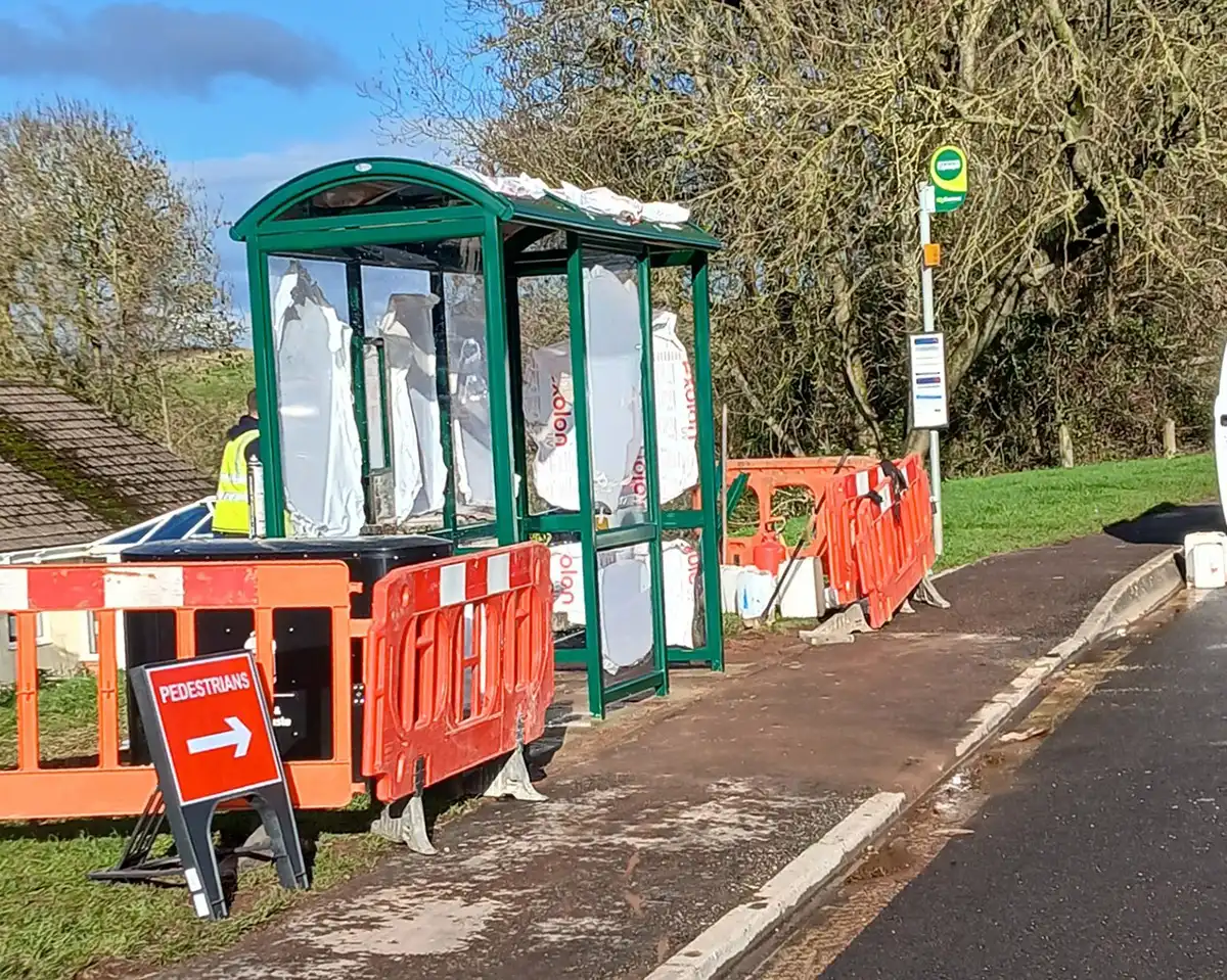 A new bus shelter has been installed in Rockwell Green, Wellington. Pictures: Wellington Town Council