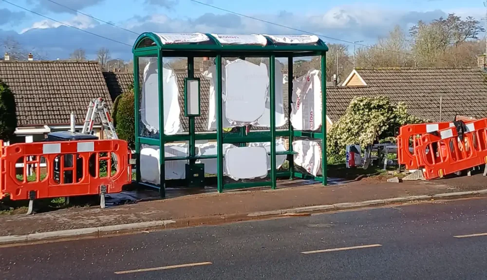 A new bus shelter has been installed in Rockwell Green, Wellington. Pictures: Wellington Town Council