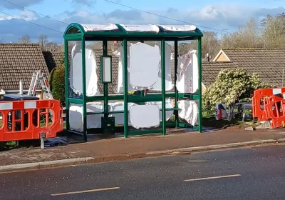 A new bus shelter has been installed in Rockwell Green, Wellington. Pictures: Wellington Town Council