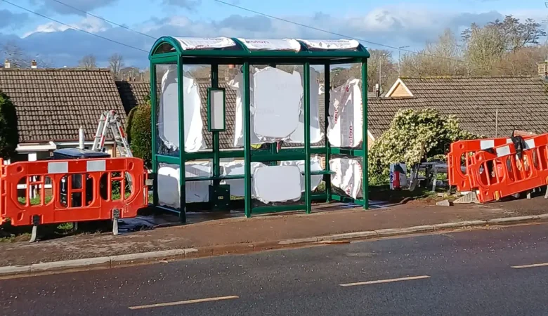 A new bus shelter has been installed in Rockwell Green, Wellington. Pictures: Wellington Town Council