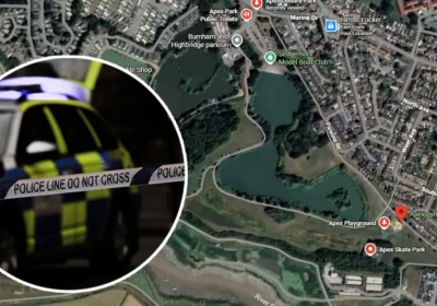 Theordnance has been found at the Highbridge end of Apex Park, police said. Picture: Google