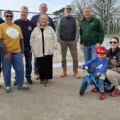 Frome Skatepark Project and Frome Rotary join forces. From left: Jo Allum and Alan Glover (Rotary), Ruth Knagg (FSP) Richard Lines (Rotary), Sue Bucklow (FSP) Cllr Steve Tanner and Cllr Nick Dove, Rob Holden (FTC) and skatepark users Sophie and Fabian