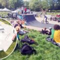 The new-look Frome Skatepark, inset, is set to replace ageing facilities in Mary Baily Park. Pictures: FTC