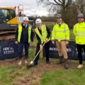 Gideon Amos MP, centre, breaks ground alongside Bloor Homes' construction director Paul Cummins, left, senior land director John Parry, centre right, and contracts manager Kurt Henson, right
