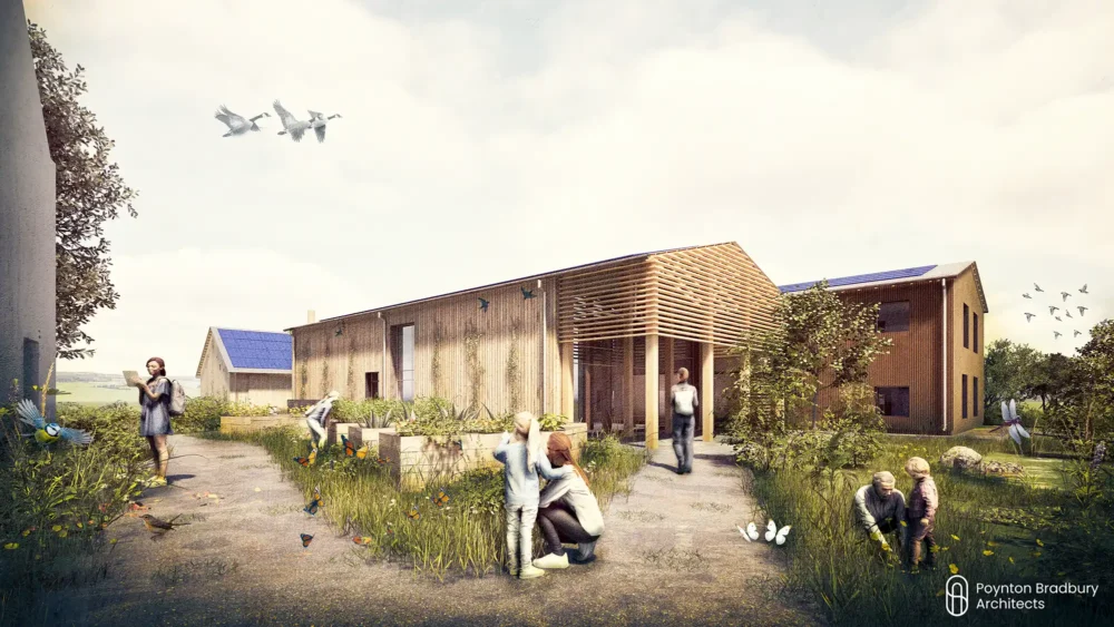 The world-leading research centre would be developed at Westhay, near Glastonbury, if plans are approved. Picture: Poynton Bradbury Architects