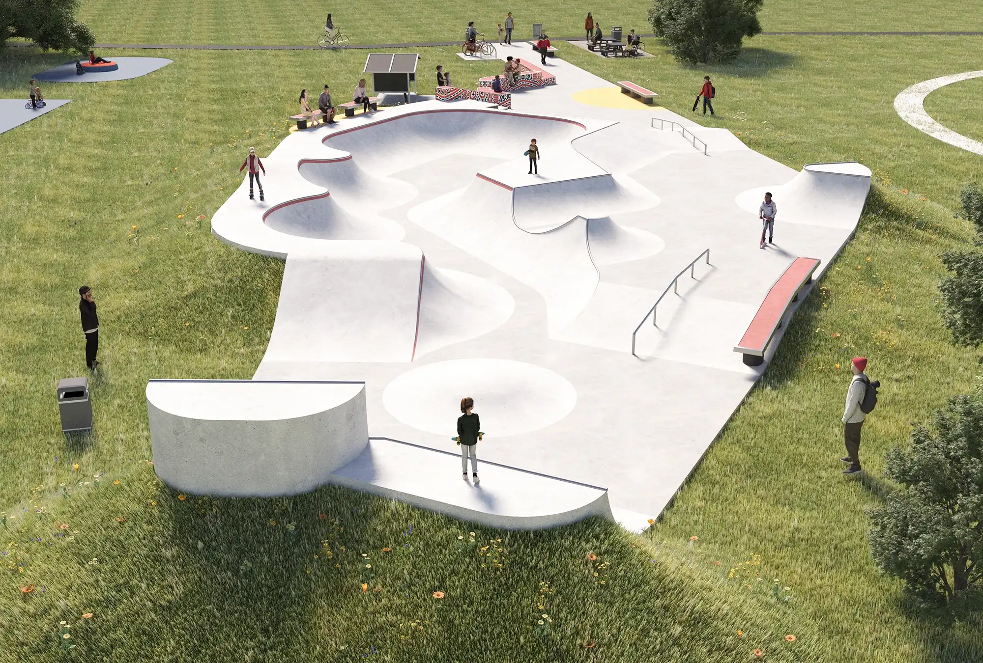 How the new Frome Skatepark could look. Picture: FTC