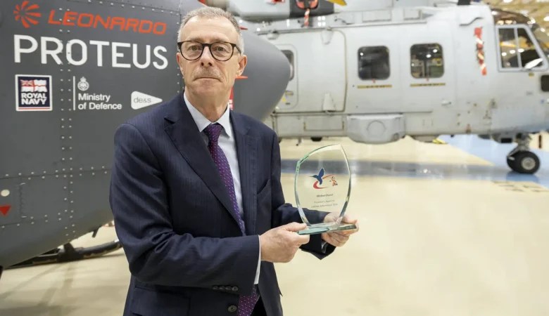 Michael Overd, a design chief at Leonardo in Yeovil, has been working with helicopters for 40 years