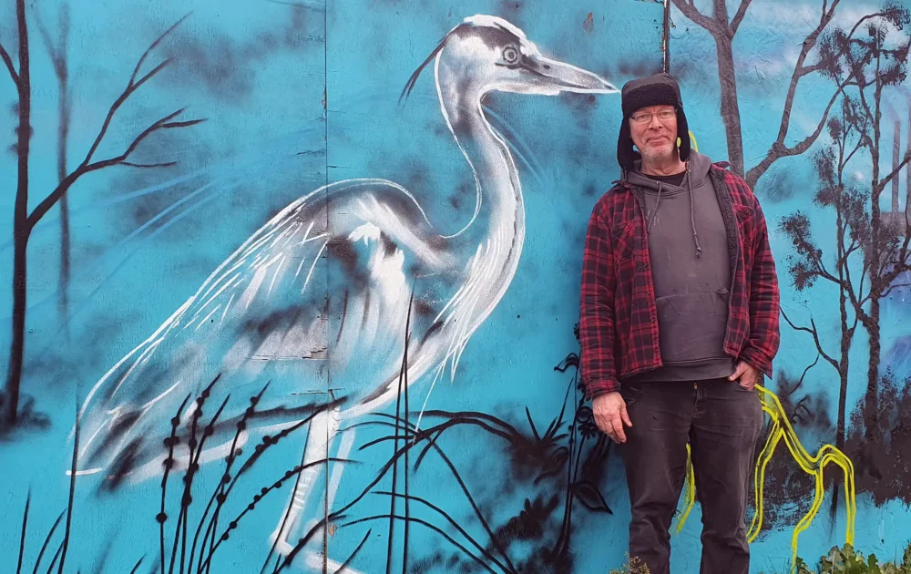 Frome Town Council (FTC) commissioned artist Paul Mutartis Boswell to create a mural for boards in Vallis Road