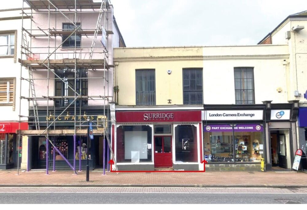 The former Surridge Gallery in North Street, Taunton, is up for sale. Picture: Barnett Ross/Right Move