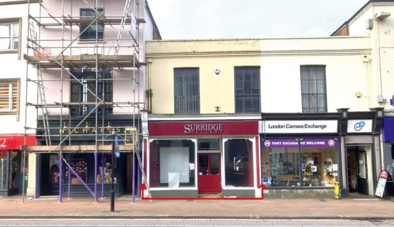 The former Surridge Gallery in North Street, Taunton, is up for sale. Picture: Barnett Ross/Right Move
