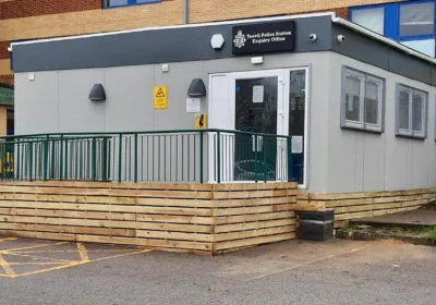 The relocated temporary office, in Brympton Way, Yeovil. Picture: Avon & Somerset Police