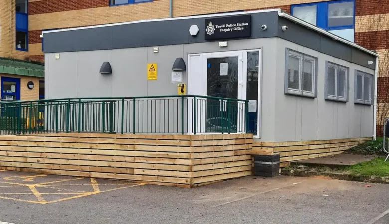 The relocated temporary office, in Brympton Way, Yeovil. Picture: Avon & Somerset Police