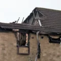 The flat, in Moor Lane, Wincanton, was "completely destroyed" by the blaze. Picture: Paul Jones/Somerset Leveller