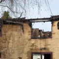 The flat, in Moor Lane, Wincanton, was "completely destroyed" by the blaze. Picture: Paul Jones/Somerset Leveller