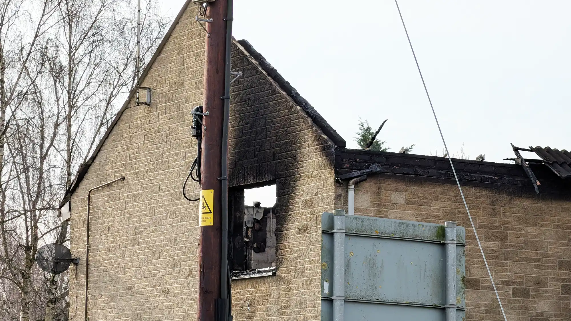 The flat, in Moor Lane, Wincanton, was "completely destroyed" by the blaze. Picture: Paul Jones/Somerset Leveller