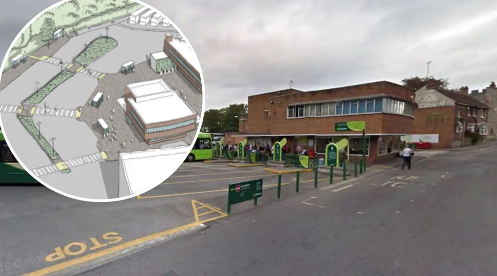 Work is getting underway on the new transport hub in Taunton on Monday, March 9. Picture: Google/Somerset Council