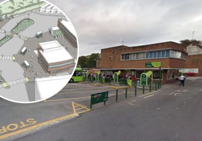 Work is getting underway on the new transport hub in Taunton on Monday, March 9. Picture: Google/Somerset Council