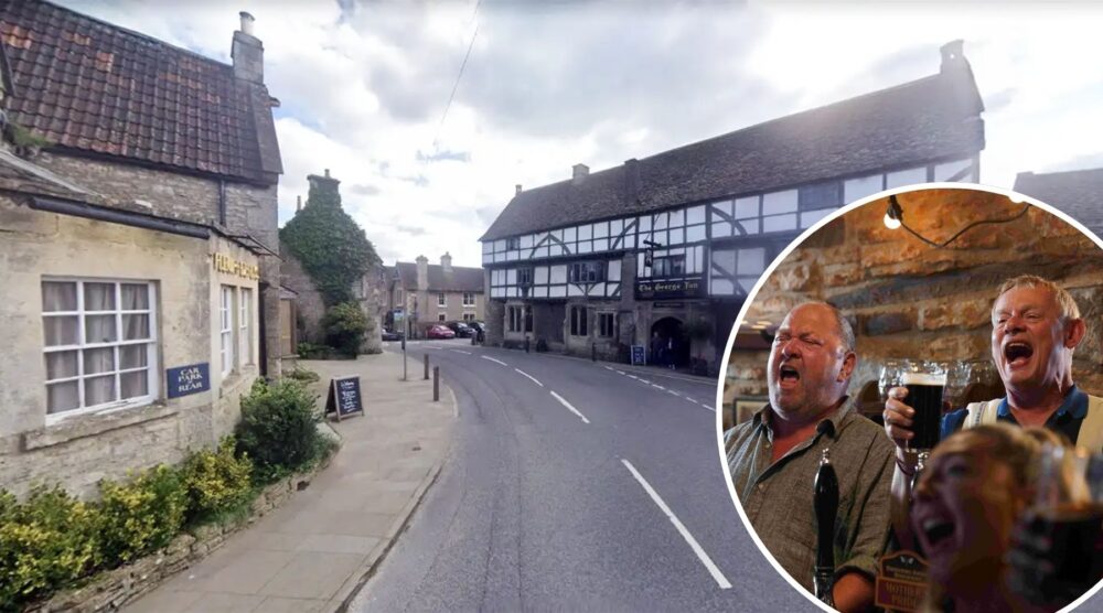 The George Inn and The Fleur de Lys, in Norton St Philip, star alongside Mark Addy and Martin Clunes in Mother's Pride